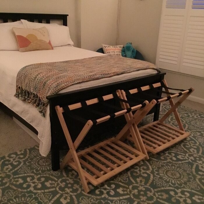 Folding Wood Luggage Rack