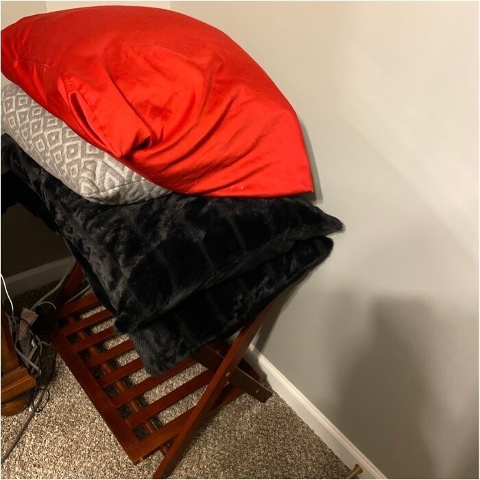 Folding Wood Luggage Rack