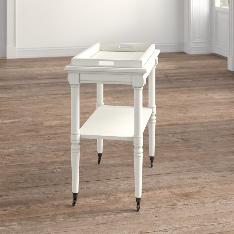 Folk 30'' Wide Bar Cart with Removable Serving Tray