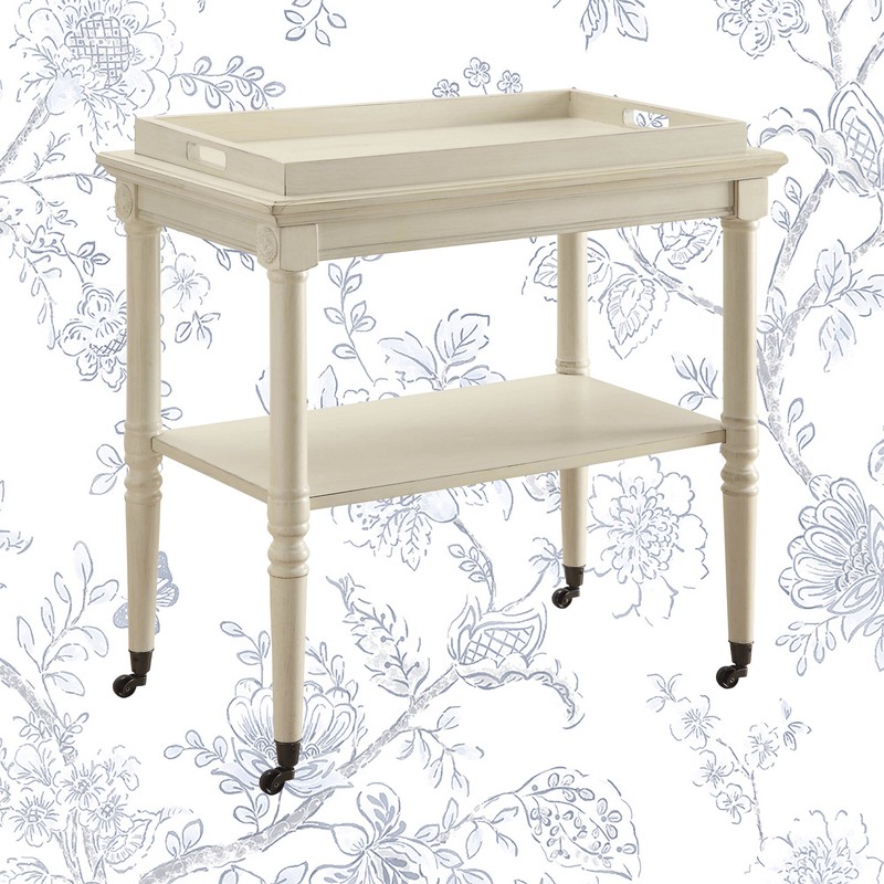 Folk 30'' Wide Bar Cart with Removable Serving Tray