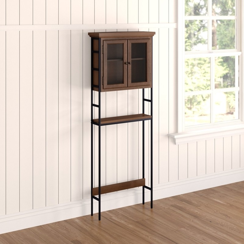 Foxborough 25.5'' W x 67.5'' H x 8'' D Solid Wood Over-The-Toilet Storage