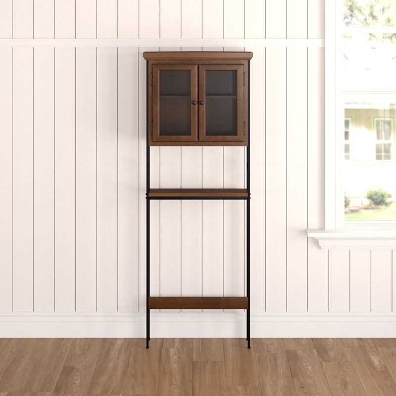 Foxborough 25.5'' W x 67.5'' H x 8'' D Solid Wood Over-The-Toilet Storage