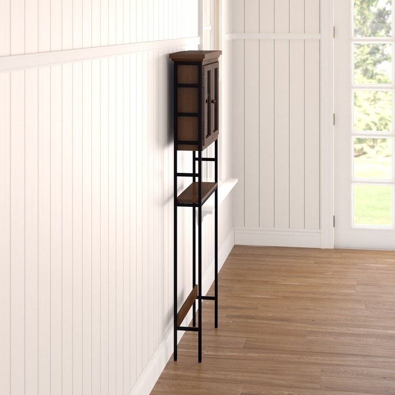 Foxborough 25.5'' W x 67.5'' H x 8'' D Solid Wood Over-The-Toilet Storage