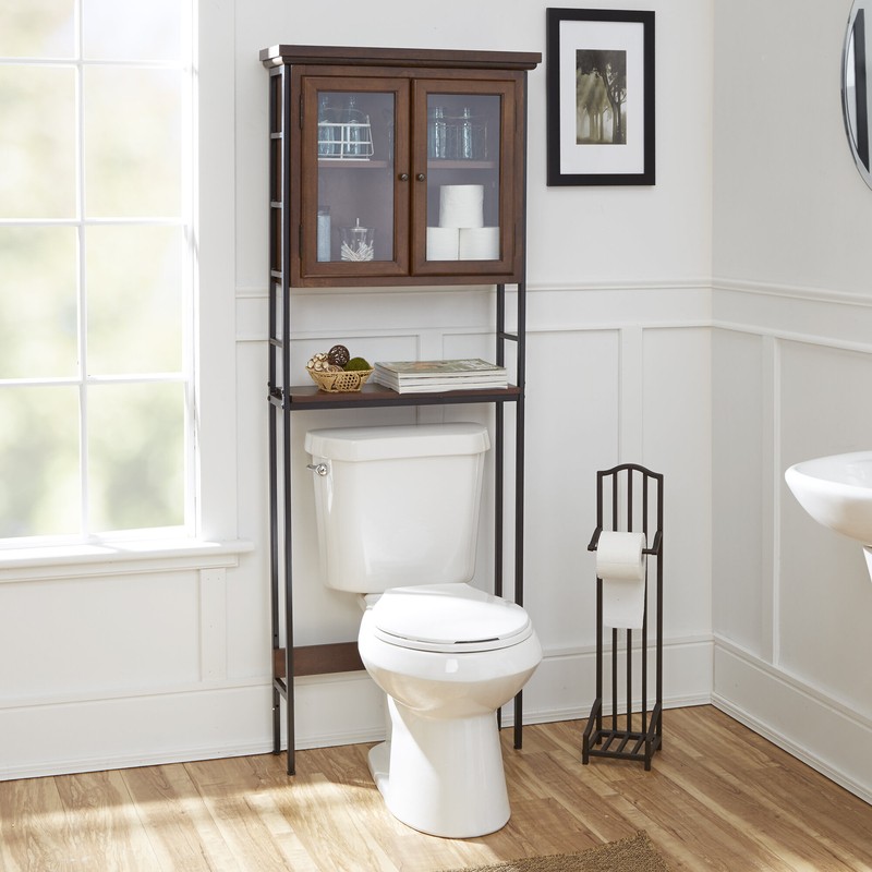 Foxborough 25.5'' W x 67.5'' H x 8'' D Solid Wood Over-The-Toilet Storage