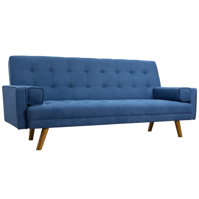 Francesca 82'' Linen Square Arm Sleeper
