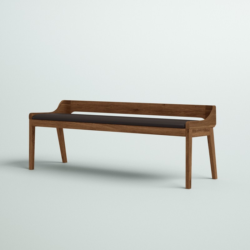 Franke Faux Leather Wood Bench