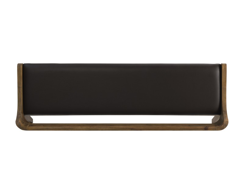 Franke Faux Leather Wood Bench