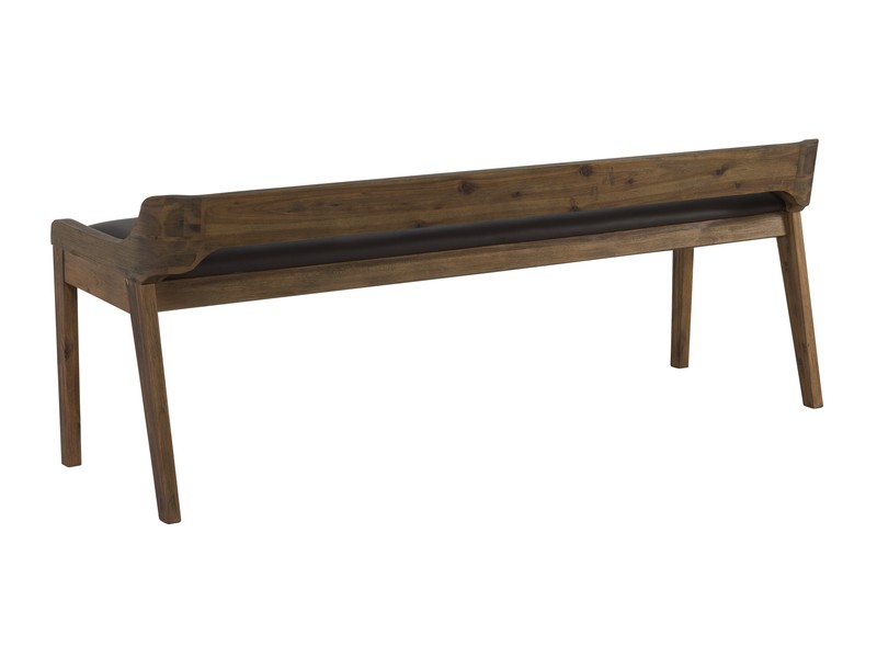 Franke Faux Leather Wood Bench