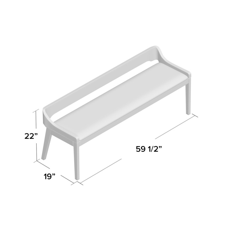 Franke Faux Leather Wood Bench