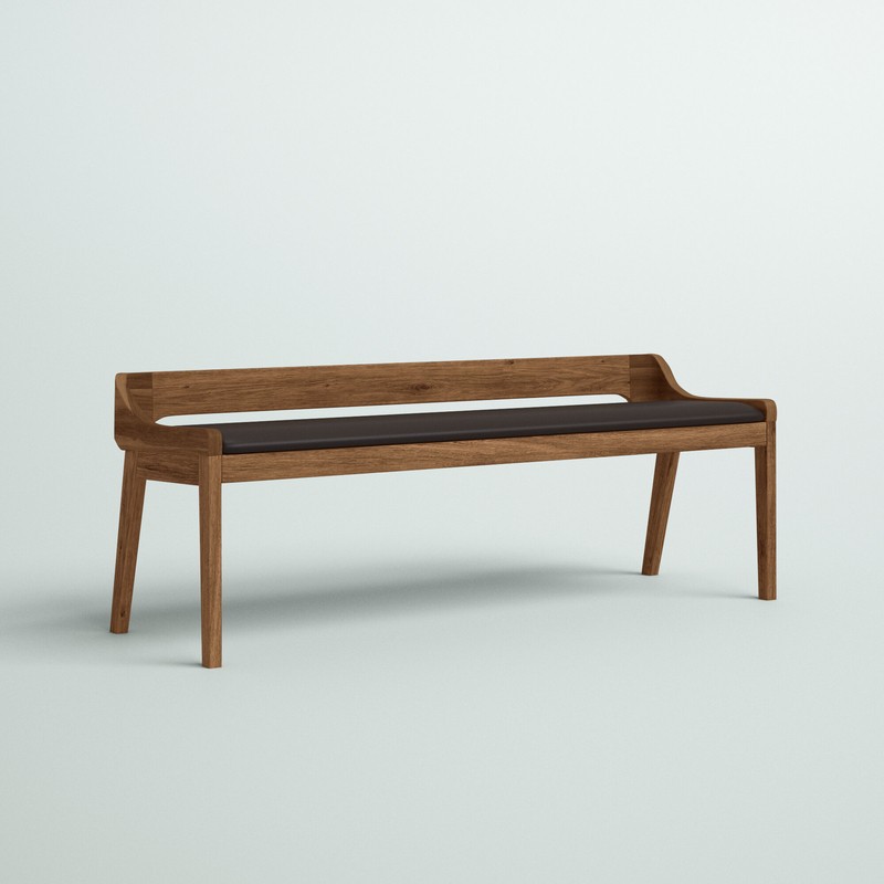 Franke Faux Leather Wood Bench