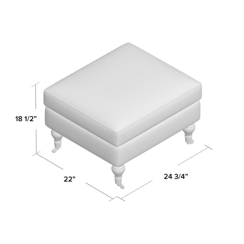 Gambrell 24.75'' Wide Ottoman