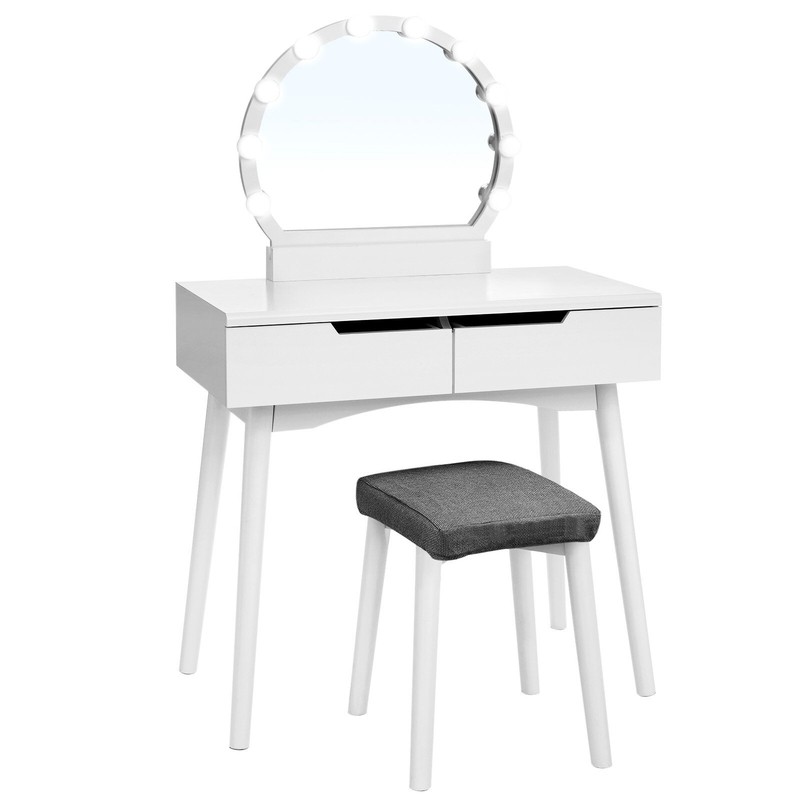 Gassaway 31.5'' Wide Vanity Set with Stool and Mirror