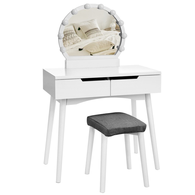 Gassaway 31.5'' Wide Vanity Set with Stool and Mirror