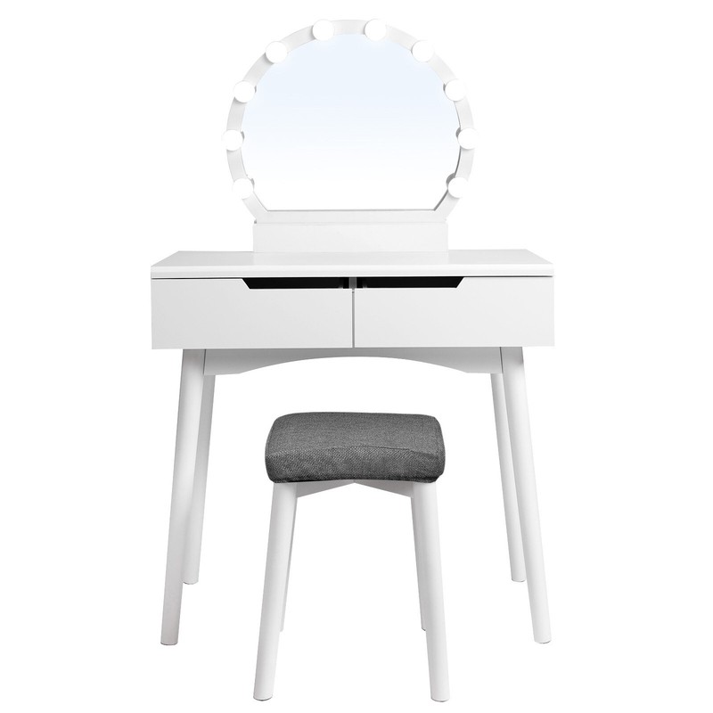 Gassaway 31.5'' Wide Vanity Set with Stool and Mirror
