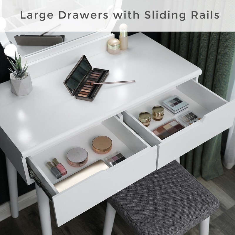 Gassaway 31.5'' Wide Vanity Set with Stool and Mirror
