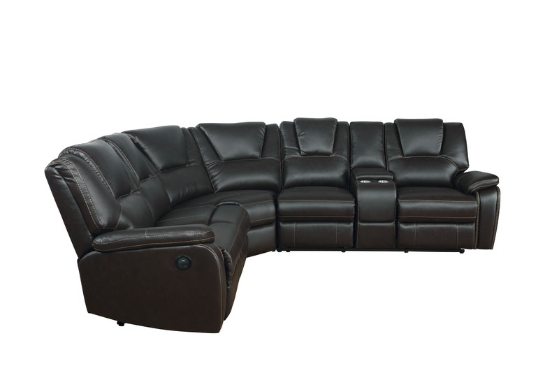 Gredmarie 107" Wide Genuine Leather Symmetrical Reclining Corner Sectional