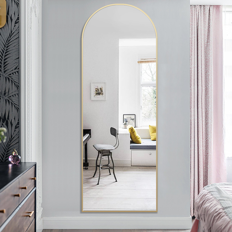 Greta Sleek Arched-Top Wall Mirror