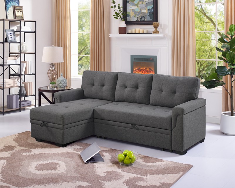 Gunnar 85" Wide Reversible Sleeper Sofa & Chaise