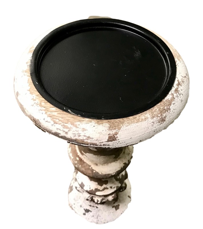 Hademar Tall Wood Candlestick