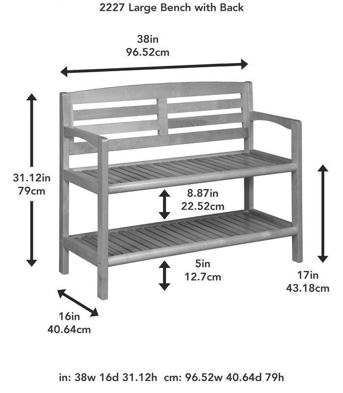 Hales Wood Shelves Storage Bench