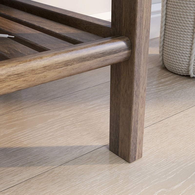 Hales Wood Shelves Storage Bench