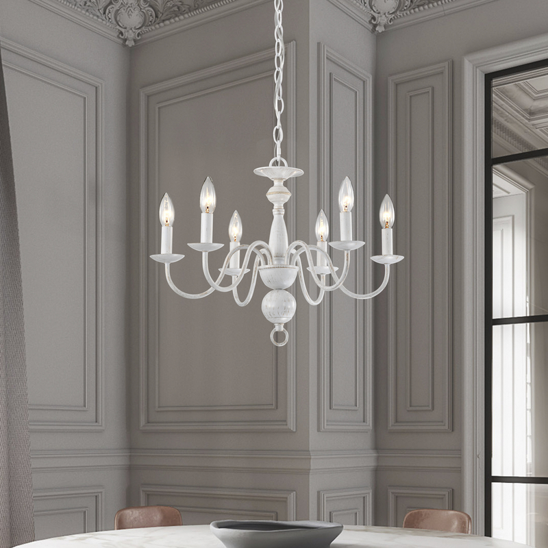 Hambrook 6 - Light Candle Style Chandelier