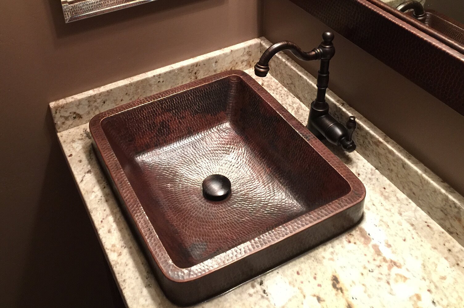 Hand Hammered Rustic Bathroom Sink 