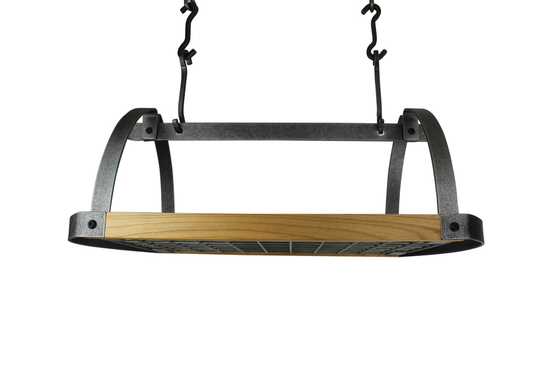 Handcrafted Decor Oval Ceiling Hanging Pot Rack