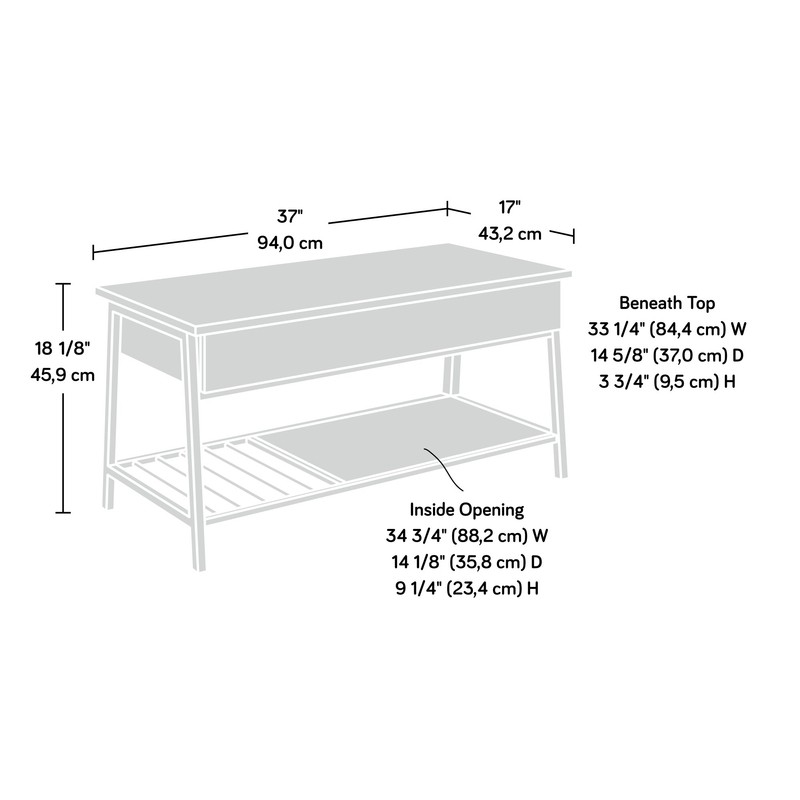 Haneline Lift Top 4 Legs Coffee Table with Storage