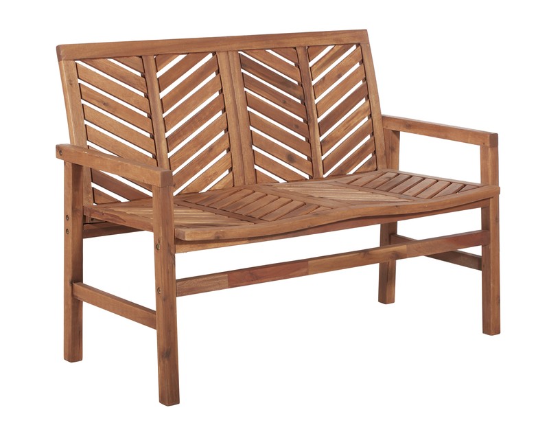 Harbison Chevron Wooden Garden Bench
