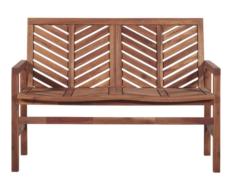 Harbison Chevron Wooden Garden Bench