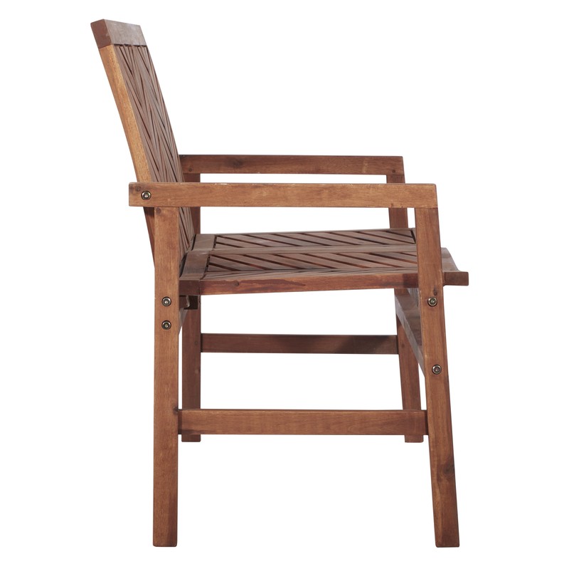 Harbison Chevron Wooden Garden Bench