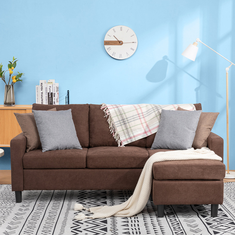 Harbuck 77.55" Wide Reversible Sofa & Chaise with Ottoman
