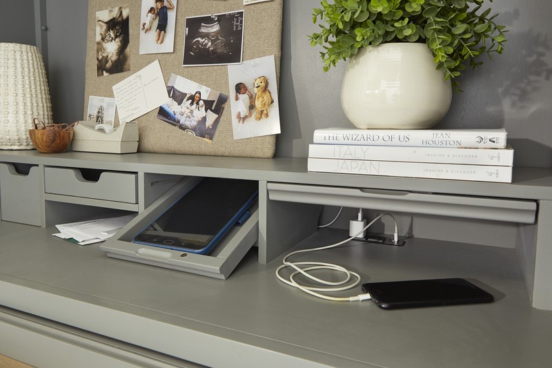 Harjot Solid Wood Armoire Desk