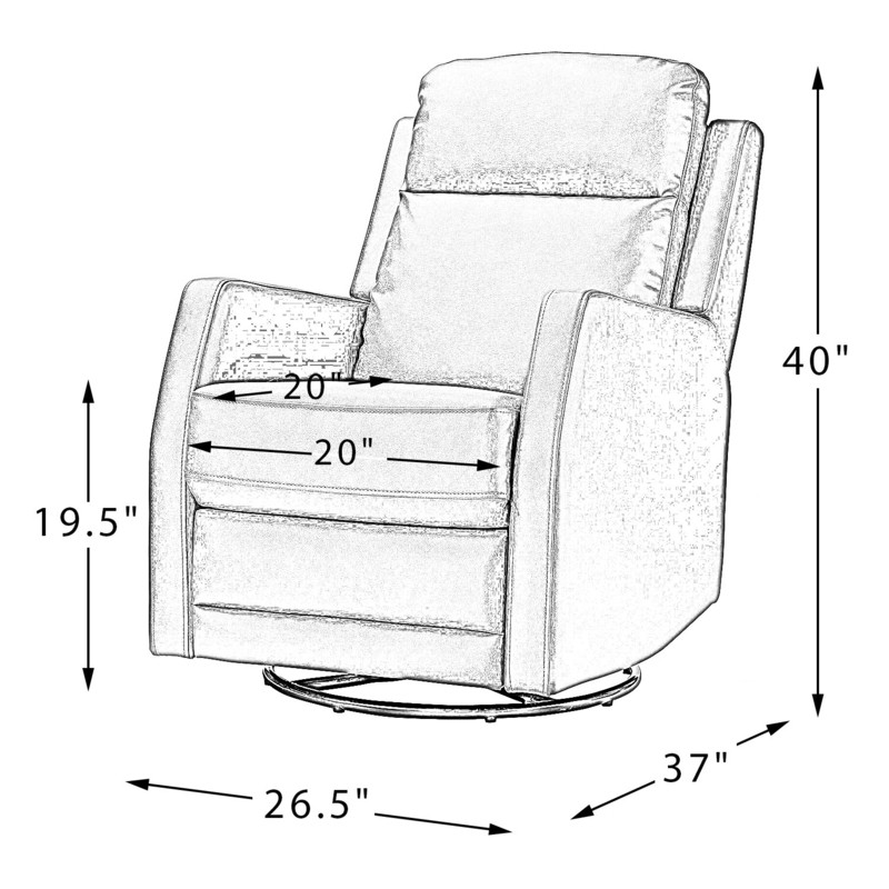 Haug 26.5'' Wide Manual Swivel Recliner
