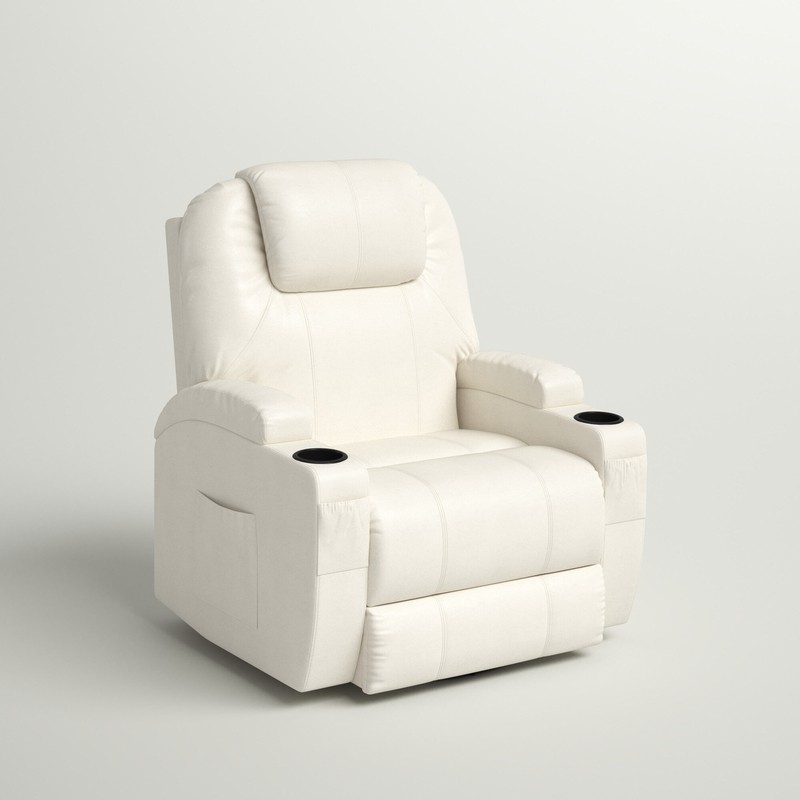 Hefley 33.5'' Wide Power Swivel Standard Recliner with Massager