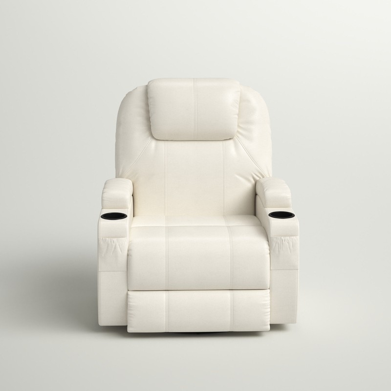 Hefley 33.5'' Wide Power Swivel Standard Recliner with Massager