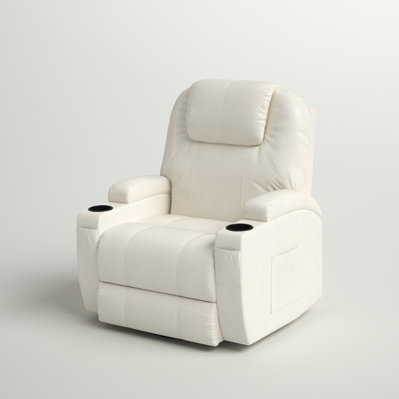 Hefley 33.5'' Wide Power Swivel Standard Recliner with Massager