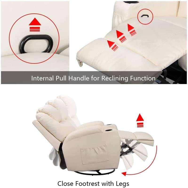 Hefley 33.5'' Wide Power Swivel Standard Recliner with Massager