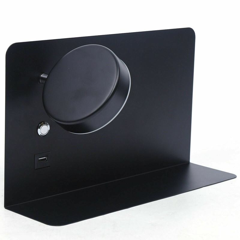 Heimdal 1 - Light Dimmable Black Flush Mounted Sconce