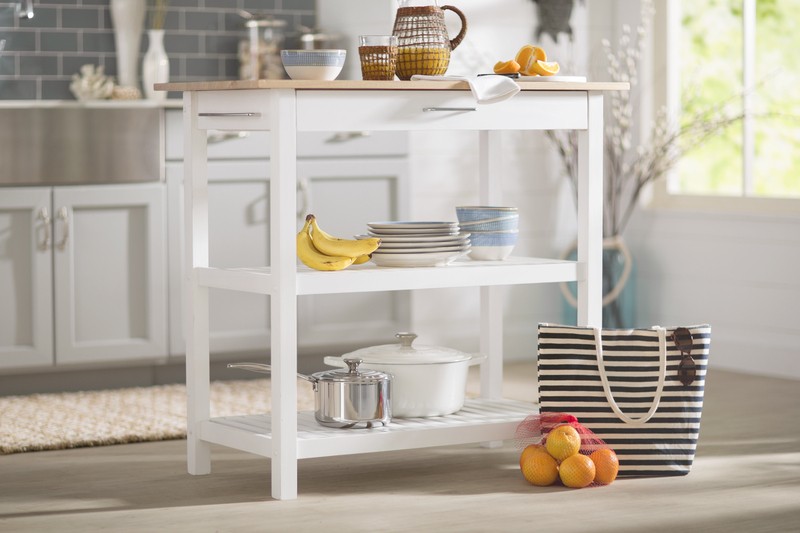 Herriott 40'' Wide Prep Table with Solid Wood Top