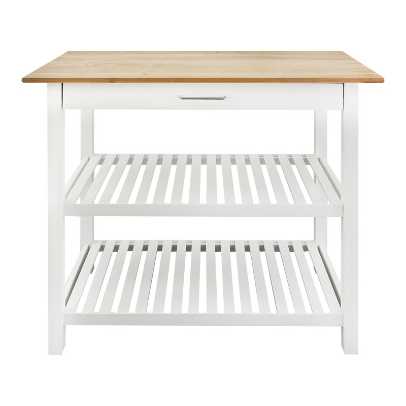 Herriott 40'' Wide Prep Table with Solid Wood Top