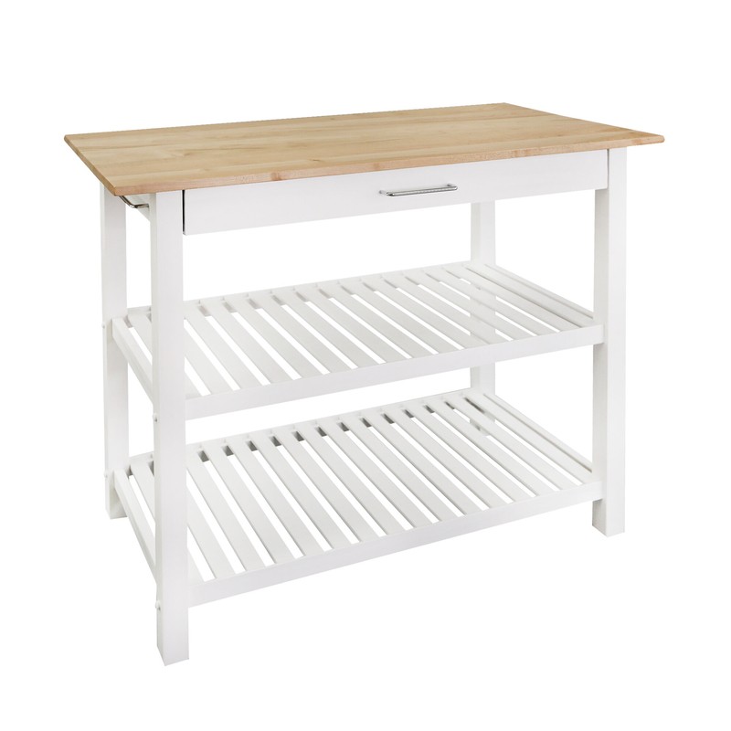 Herriott 40'' Wide Prep Table with Solid Wood Top