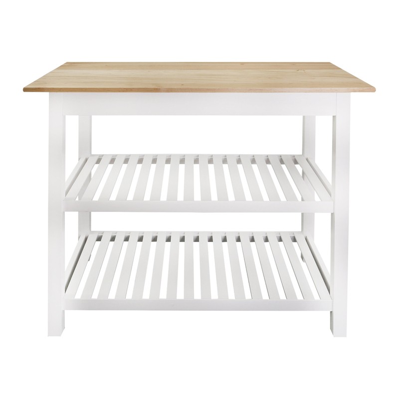 Herriott 40'' Wide Prep Table with Solid Wood Top