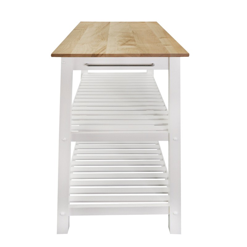 Herriott 40'' Wide Prep Table with Solid Wood Top