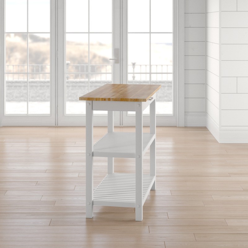 Herriott 40'' Wide Prep Table with Solid Wood Top