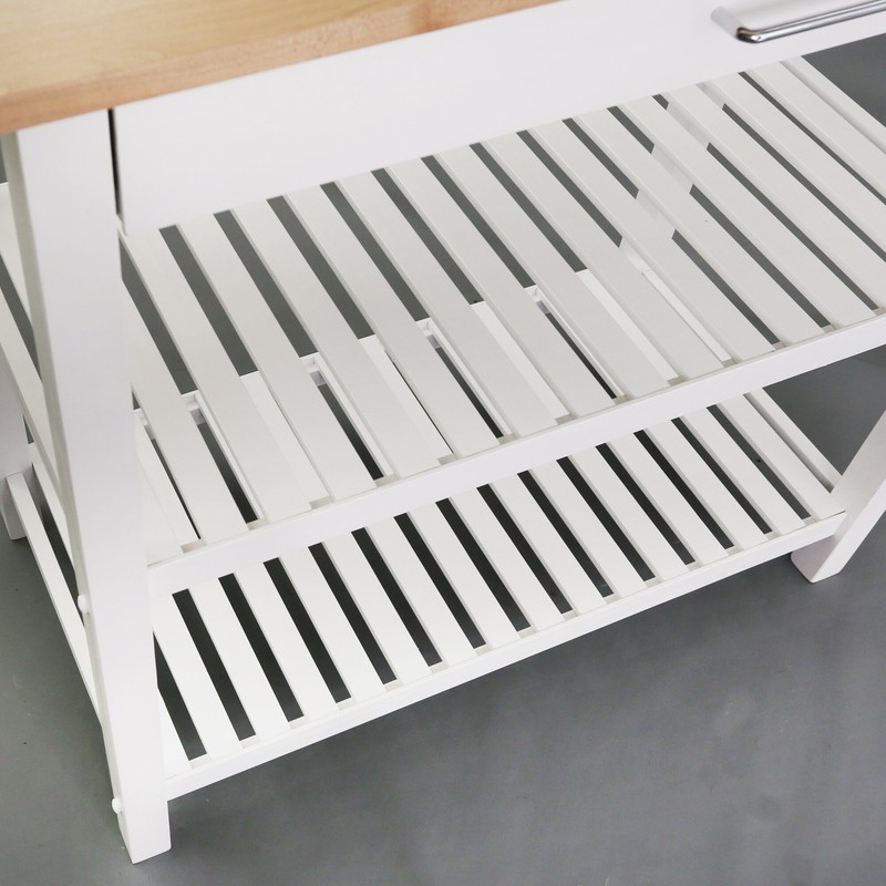 Herriott 40'' Wide Prep Table with Solid Wood Top