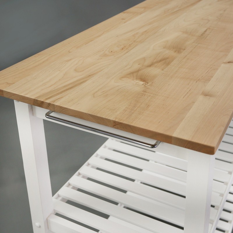 Herriott 40'' Wide Prep Table with Solid Wood Top