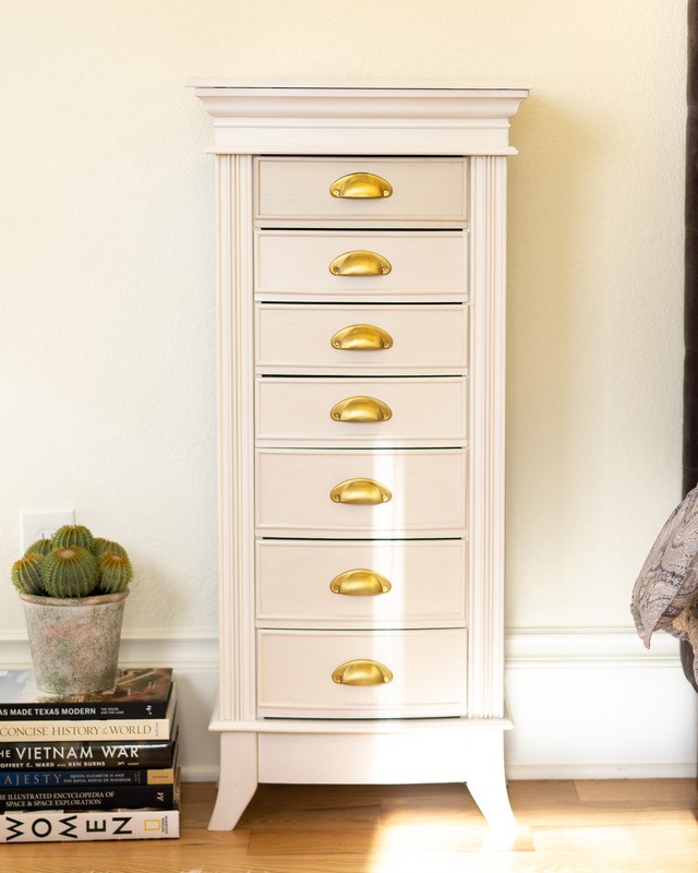 Hillesden 16.25'' Wide Hand Painted Jewelry Armoire with Mirror