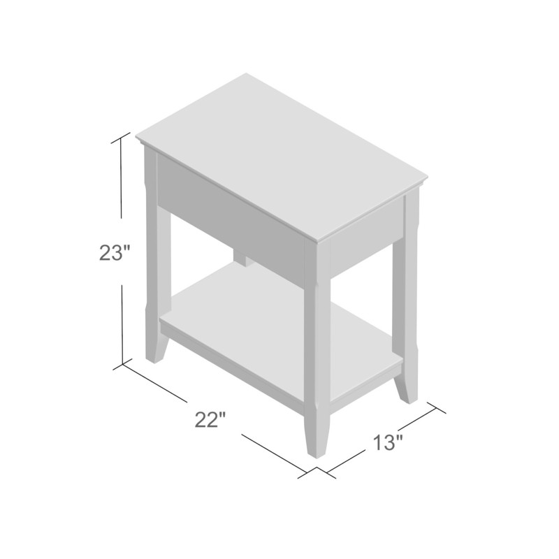 Hillyard 23'' Tall End Table with Storage